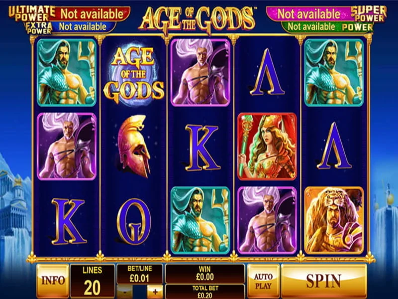 Age Of The Gods - Slot Thần Thoại Hy Lạp Cổ Đại Xưa 3 Jackpot tiền thưởng siêu lớn của slot Age of the Gods
