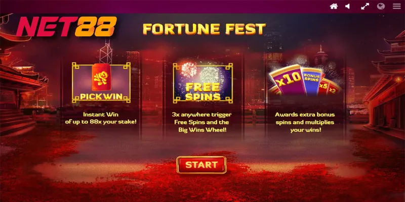 Khám phá game quay hũ Nổ hũ fortune fest Net88 mới nhất 2024 3 Các biểu tượng thưởng trong game