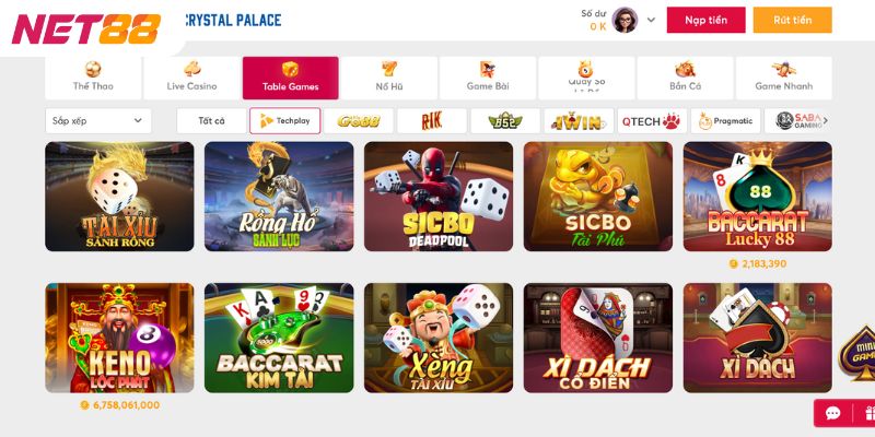 Tables Game là gì Định nghĩa chính xác Tables Game là gì