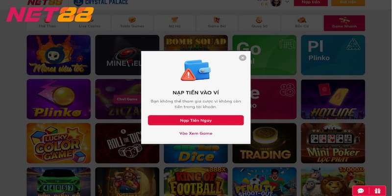 Nạp tiền để tham gia trò chơi tại Net88 Nạp tiền để tham gia trò chơi tại Net88