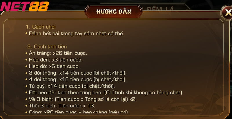 Tiến lên đếm là Luật chơi game đơn giản